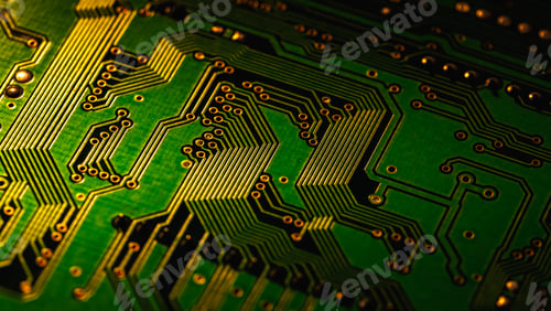 Preview: Electronic circuit board close up