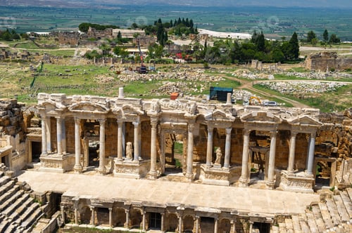 Preview: Roman amphitheater in the ruins of Hierapolis, in Pamukkale, Turkey