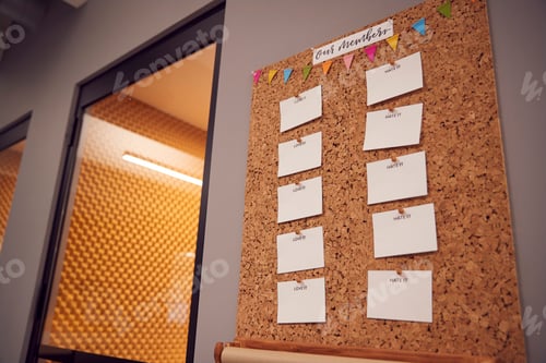 Preview: Notice Board In Creative Office With Love It Hate It Feedback Messages