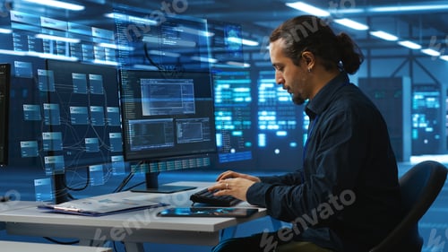 Preview: Admin in data center using augmented reality technology to do programming