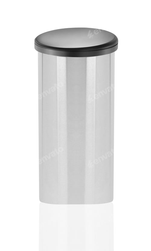 Preview: trash garbage bin isolated on white