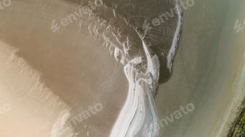 Preview: Natural marble texture of brown and white colors, top view. Shot. Aerial for the ceramic granite