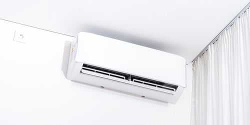 Preview: White Air Conditioner on a White Wall