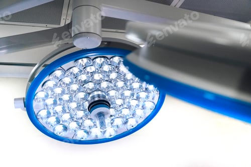 Preview: The operating room lamps in the hospital