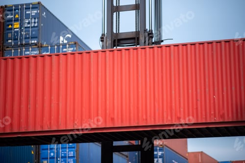 Preview: foreman worker or engineer are working about logistic industrial transport shipping container
