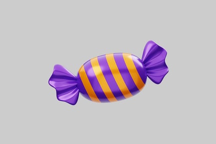 Preview: Wrapped candy with striped pattern