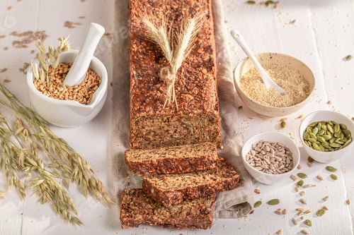 Preview: Multigrain tin wholemeal bread for perfect breakfast.