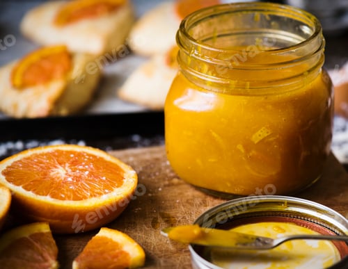 Preview: Homemade orange marmalade food photography recipe idea