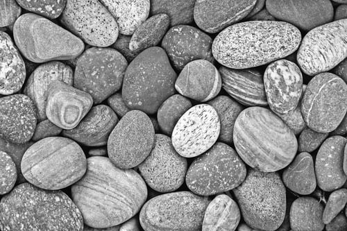 Preview: Black and white natural pebble stones background