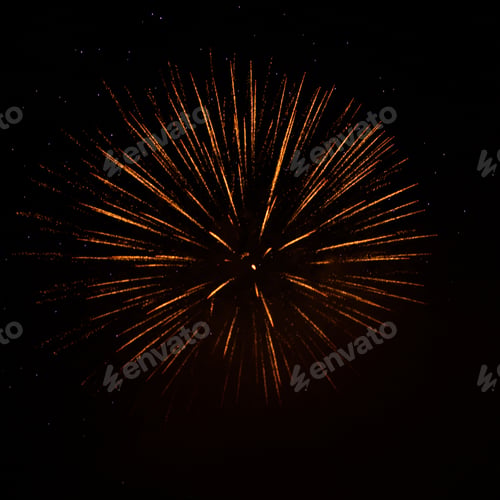 Preview: Fireworks exploding against black background