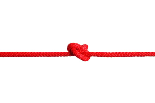 Preview: Color rope with knot on white background
