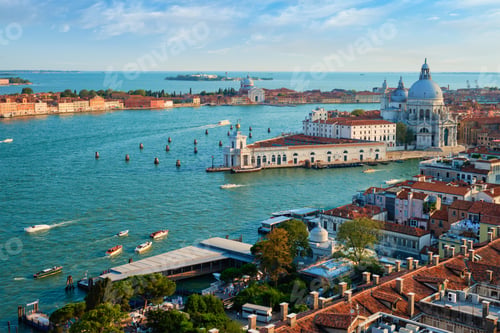 Preview: View of Venice lagoon and Santa Maria della Salute. Venice, Italy