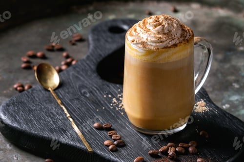 Preview: Glass of pumpkin latte