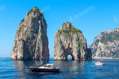 Preview: Capri island. Explore Nature. Beautiful rocks. Famous travel destination.