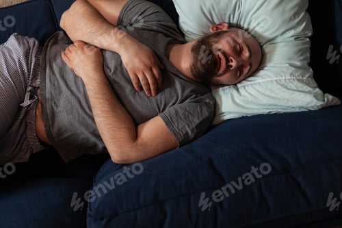 Preview: Vulnerable, scared, depressed, traumatized adult man finding news