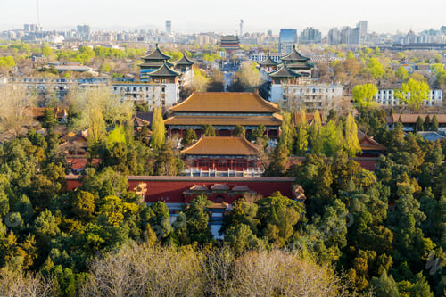 Preview: View over Forbidden City in Beijing, China