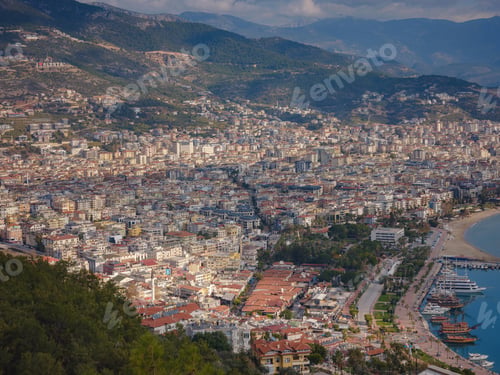 Preview: Alanya, turkey, winter walk by mediterranean sea