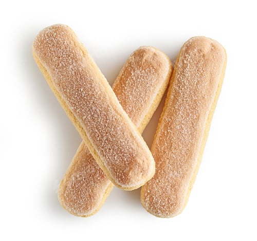 Preview: Ladyfinger cookies isolated on white background