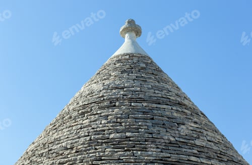Preview: Traditional trulli roof with pinnacolo in alberobello puglia italy