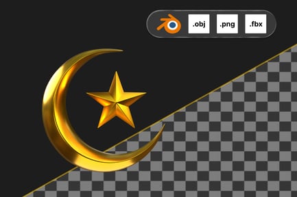 Preview: Crescent Moon 3D Icon