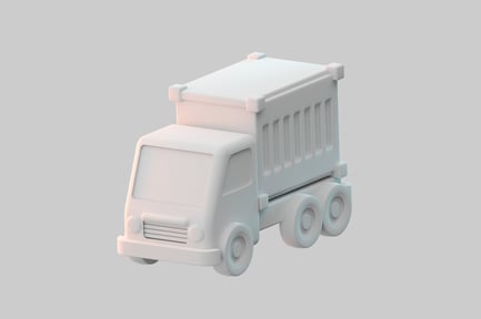 Preview: Clean toy dump truck