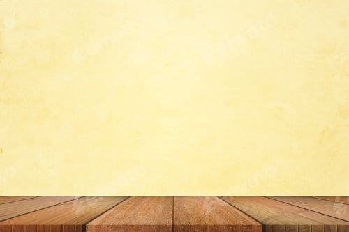 Vista previa: Empty of wooden table top on light yellow pastel color background