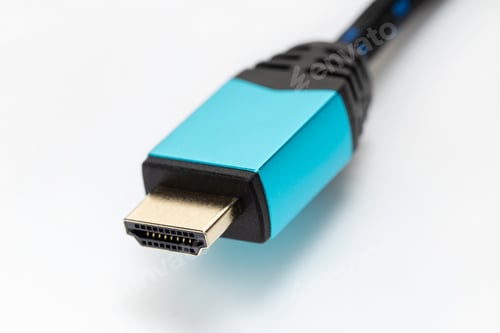 Preview: HDMI plug on white background