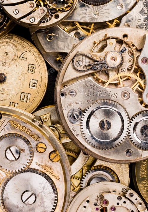 Preview: Gold Silver Precision Antique Vintage Pocket Watch Bodies Parts