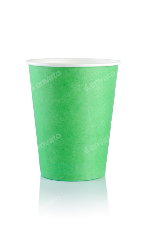 Preview: Green disposable cup