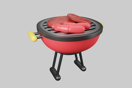 Visualização: Churrasqueira com linguiça