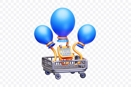 Preview: Balloon Trolley With Boxes