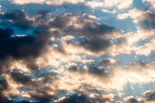 Preview: colorful dramatic sky with cloud at sunset.