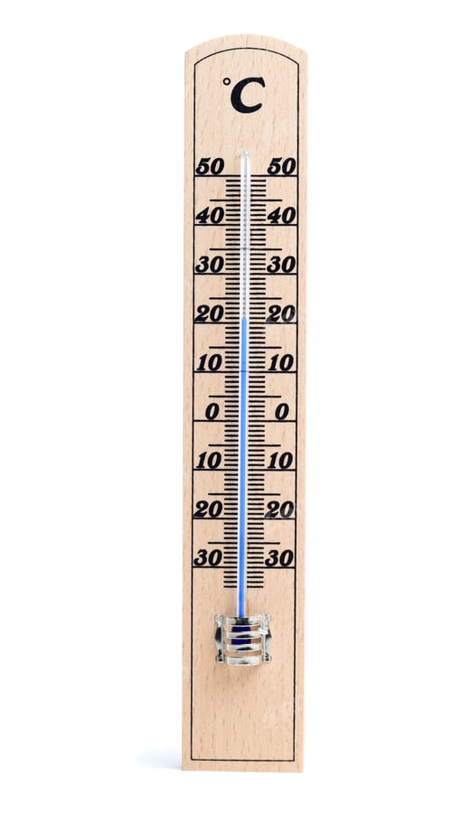 Preview: Wooden thermometer with Celsius degree scale