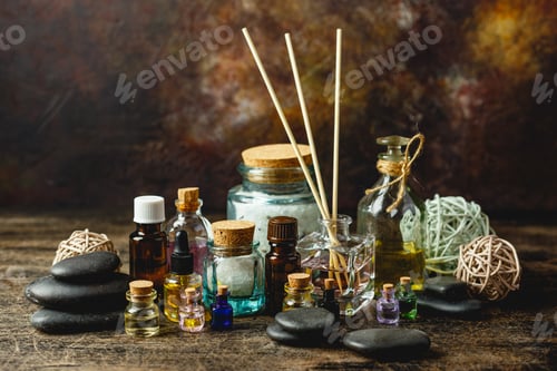 Preview: Glass bottles with aroma oil