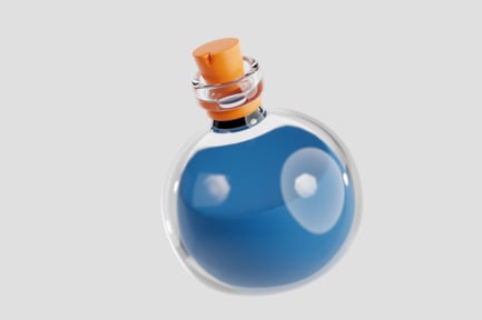 Preview: 3D Blue Poison Bottle
