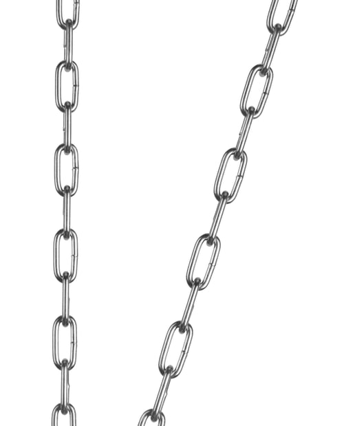Preview: Chains closeup on white background