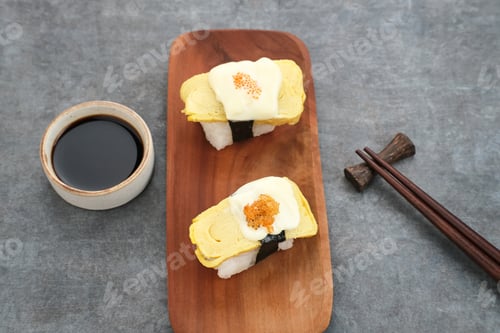 Preview: Egg Sushi Rolls or tamago sushi