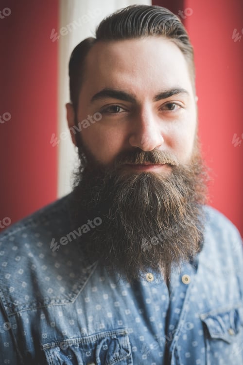 Preview: Portrait of young bearded man