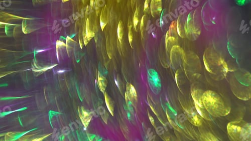 Preview: Blurred bokeh abstract vibrant festive background. Colorful light spots.