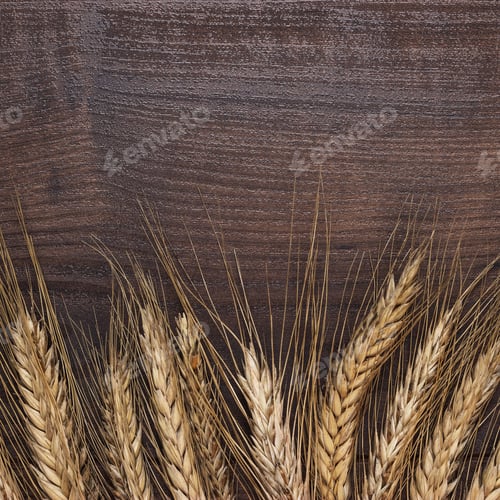 Preview: Ears Of Rye On Wooden Background