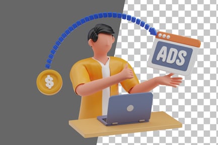 Preview: Internet Ads 3D Illustration