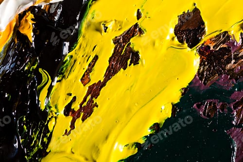Preview: Close-up view of an original abstract oil painting on canvas