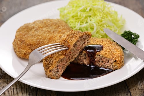 Preview: Menchikatsu, Japanese minced meat cutlet