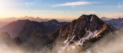 Preview: Canadian Mountain Aerial Landscape Nature Background Panorama