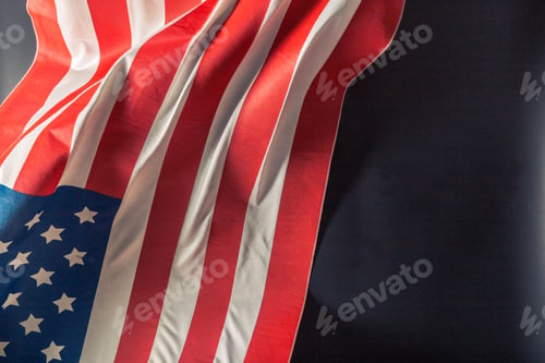 Preview: American flag on dark background