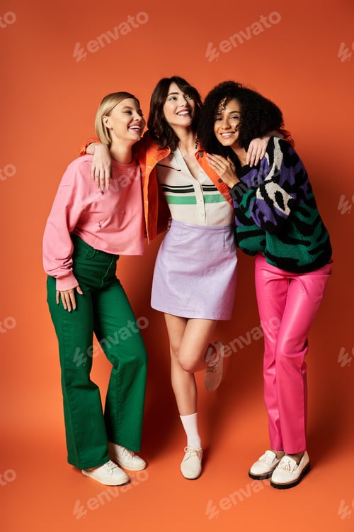 Preview: Vibrant trio: multicultural friendship