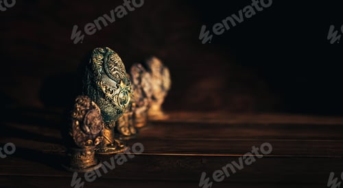 Preview: vinage Easter eggs decorated with papier-mache hand made