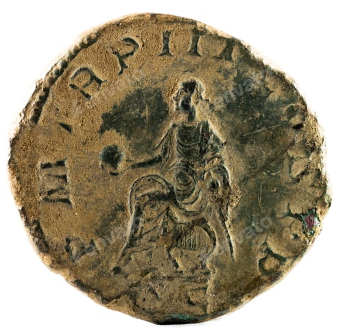 Preview: Ancient Roman bronze sertertius coin of Emperor Gordian III