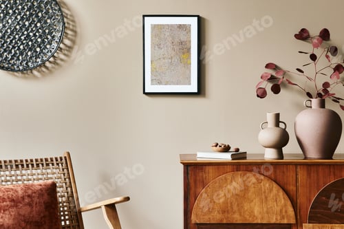 Preview: Interior design of unique living room