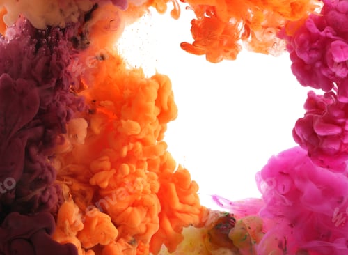 Preview: Acrylic colors in water. Abstract background.
